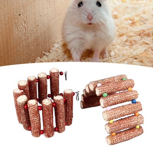 Holzleiterbrücke, Hamsterleiterspielzeug, Hamstermaus-Nagetierspielzeug, Kleintier-Kauspielzeug für Kaninchen von Callicarpa