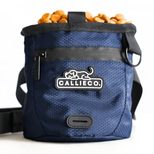 Callieco Leckerli-Tasche für Hunde mit Magnetverschluss und Reißverschluss, kleiner Hüftgurt, Trainings-Verhaltenshilfe, für Spaziergänge mit Kotbeutelspender, Blau Callieco Leckerli-Tasche für Hunde mit Magnetverschluss und Reißverschluss, kleiner Hüftgurt, Trainings-Verhaltenshilfe, für Spaziergänge mit Kotbeutelspender, Blau von Callieco