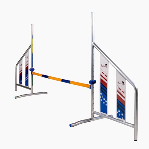 Callieway 2 x ALU Agilityhürde “AGI Jump Trophy” (4 Ausleger - inkl. Hürdenstangen) (2er Pack) von Callieway