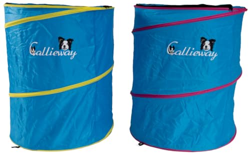 Callieway Hoopers Agility Tonne/Fass/Barrrel - (Doppelpackung) Blau, inkl. Transporttasche (blau) von Callieway