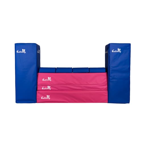 Callieway Turnier Agility Mauer „Bounce Over - Soft“ – alle FCI Sprunghöhen (Fuchsia/blau) von Callieway