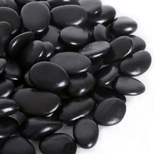 Calofulston 4,5 kg Black River Rocks für Pflanzgefäße, 1 Zoll schwarze Kieselsteine für Pflanzen, kleine Dekosteine für Innenvasen, Töpfe, Landschaftsbau, hochglanzpoliert Calofulston 4,5 kg Black River Rocks für Pflanzgefäße, 1 Zoll schwarze Kieselsteine für Pflanzen, kleine Dekosteine für Innenvasen, Töpfe, Landschaftsbau, hochglanzpoliert von Calofulston