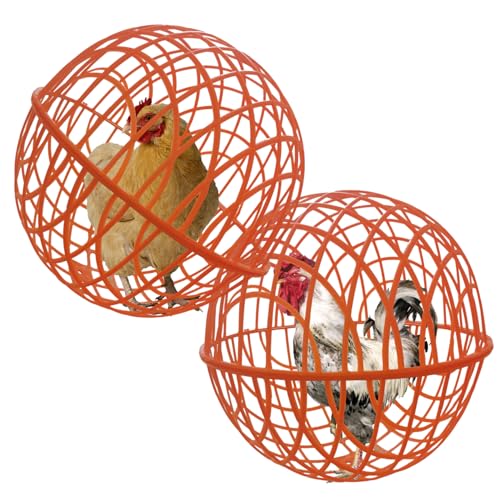CalorMixs 40 cm großer, kugelförmiger beweglicher Hühnerstall, Tauben-, Kaninchen- und Entensicherungsnetz, verhindert das Trampeln von Pferden, Raubtieren durch Adler, Hundebisse. Abnehmbares von CalorMixs