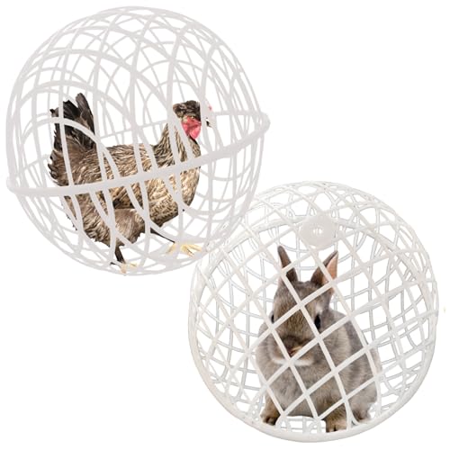 CalorMixs 40 cm großer, kugelförmiger beweglicher Hühnerstall, Tauben-, Kaninchen- und Entensicherungsnetz, verhindert das Trampeln von Pferden, Raubtieren durch Adler, Hundebisse. Abnehmbares von CalorMixs
