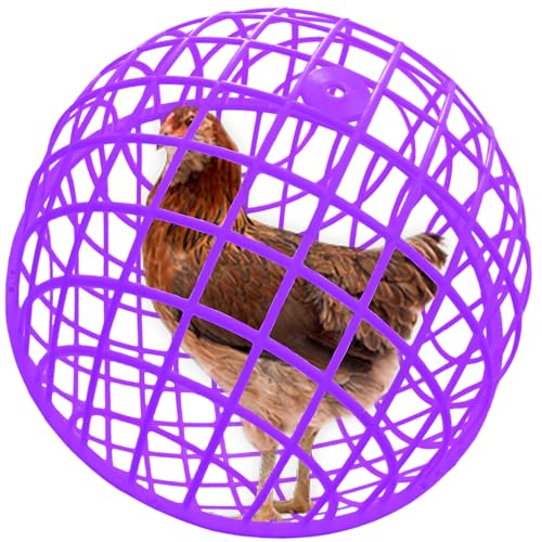 CalorMixs 40 cm großer, kugelförmiger beweglicher Hühnerstall, für Tauben, Kaninchen, Enten, sicheres Gehnetz, verhindert das Trampeln von Pferden, Raubtieren durch Adler, Hundebisse. Abnehmbarer von CalorMixs