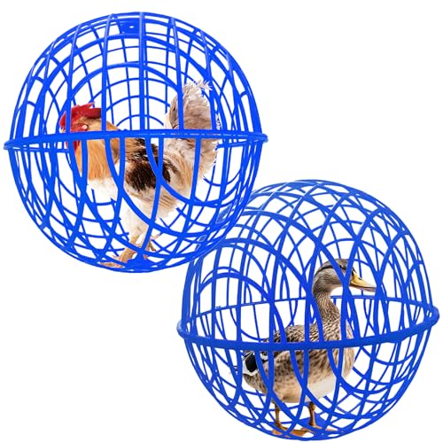 CalorMixs 40 cm kugelförmiger, beweglicher Hühnerstall, für Tauben, Kaninchen, Enten, sicheres Gehnetz, verhindert das Trampeln von Pferden, Raubtieren durch Adler, Hundebisse. Abnehmbares Haustier von CalorMixs