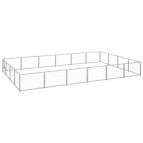 Camerina Hundezwinger Silbern 24 m² Stahl Gartenzaun Zaun FüR Hunde Freigehege Kleintierzaun Outdoor Hundegitter Garten Haustier Zaun Garten 3082152 Camerina Hundezwinger Silbern 24 m² Stahl Gartenzaun Zaun FüR Hunde Freigehege Kleintierzaun Outdoor Hundegitter Garten Haustier Zaun Garten 3082152 von Camerina