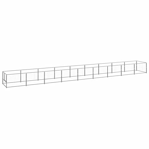 Camerina Hundezwinger Silbern 9 m² Stahl Freigehege Gitterbox Hund Wachtelstall Camerina Hundezwinger Silbern 9 m² Stahl Freigehege Gitterbox Hund Wachtelstall von Camerina
