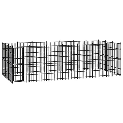 Camerina Outdoor-Hundezwinger Dog House Outdoor Pet Comfort Katzengehege Hundeauslauf DraußEn Tiergehege Stahl 19,35 m² von Camerina