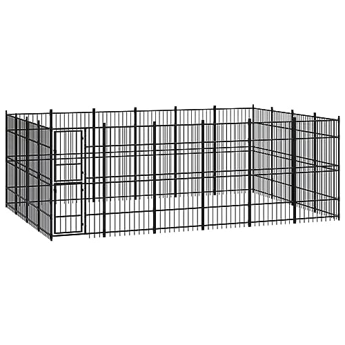 Camerina Outdoor-Hundezwinger Dog House Outdoor Pet Comfort Katzengehege Hundeauslauf DraußEn Tiergehege Stahl 22,12 m² 3097984 von Camerina