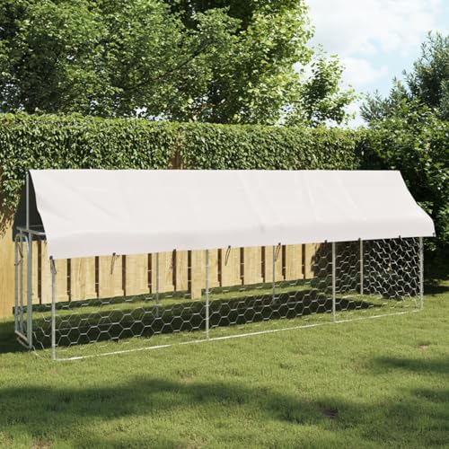 Camerina Outdoor-Hundezwinger mit Dach 400x100x150 cm Gartenzaun Zaun FüR Hunde Freigehege Kleintierzaun Outdoor Hundegitter Garten Haustier Zaun Garten Camerina Outdoor-Hundezwinger mit Dach 400x100x150 cm Gartenzaun Zaun FüR Hunde Freigehege Kleintierzaun Outdoor Hundegitter Garten Haustier Zaun Garten von Camerina