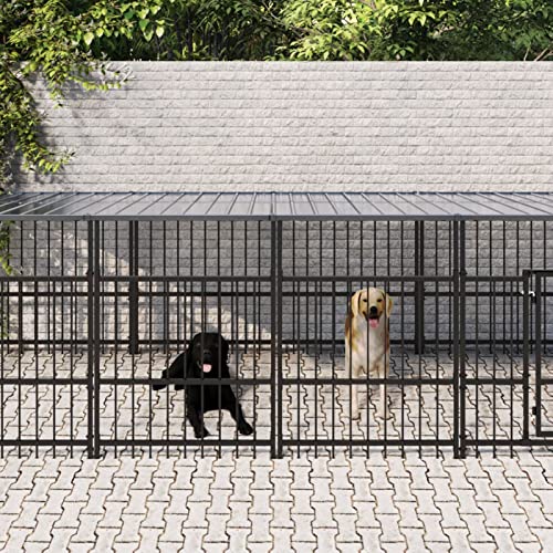 Camerina Outdoor-Hundezwinger mit Dach EisenkäFig FüR Hunde Outdoor Hundezwinger HaustierkäFig Hundevilla Stahl 7,51 m² 3124609 Camerina Outdoor-Hundezwinger mit Dach EisenkäFig FüR Hunde Outdoor Hundezwinger HaustierkäFig Hundevilla Stahl 7,51 m² 3124609 von Camerina