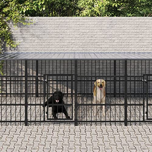 Camerina Outdoor-Hundezwinger mit Dach EisenkäFig FüR Hunde Outdoor Hundezwinger HaustierkäFig Hundevilla Stahl 7,51 m² 3124668 Camerina Outdoor-Hundezwinger mit Dach EisenkäFig FüR Hunde Outdoor Hundezwinger HaustierkäFig Hundevilla Stahl 7,51 m² 3124668 von Camerina