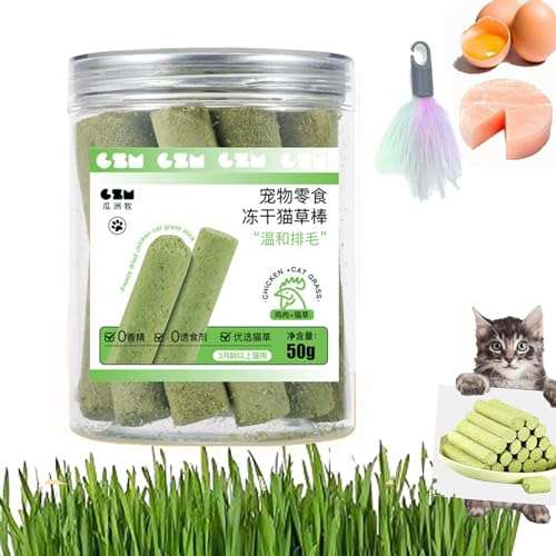 Cat Grass Teething Sticks for Indoor Cats, Cat Chew Stick Natural Molar Rod, Natural Grass Molar Rod Cat Toy Teeth Cleaner, Cat Grass Sticks Increase Appetite (10PCS) von Camic