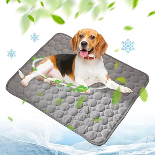 Cooling Mat for Dogs, 2025 Upgrade Large Cooling Pad, Ice Silk Self-Cooling Pet Mat, Cool Bed for Car, Sofa, Floor, Dog Bed, Non-Slip,Abrasion,Bite-Resistant,Washable (Dark Gray, XS : 40 * 30cm) von Camic
