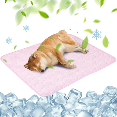 Cooling Mat for Dogs, 2025 Upgrade Large Cooling Pad, Ice Silk Self-Cooling Pet Mat, Cool Bed for Car, Sofa, Floor, Dog Bed, Non-Slip,Abrasion,Bite-Resistant,Washable (Pink, XXL : 150 * 100cm) von Camic