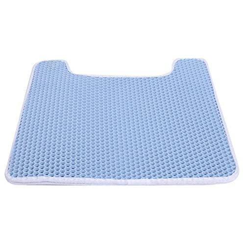 Camidy Cat Litter Mat Cat Litter Trapping Mat, Honeycomb Double Layer U- Shaped Urine and Waterproof Easy Scatter Control von Camidy