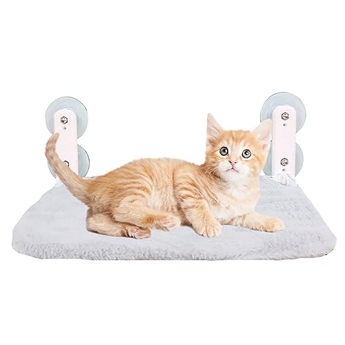 Camidy Cat Window Perch, Foldable Cat Window Hammock with Steel Frame and Strong Suction Cup Mount Cat Bed Sturdy Cat Hammock Window Seat for Indoor Cats or Kittens von Camidy