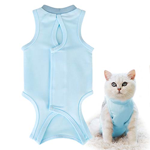Camidy Erholungsanzug für Haustiere Alternativer Anzug mit Katzen-E-Kragen Schutzkleidung gegen Lecken von Camidy