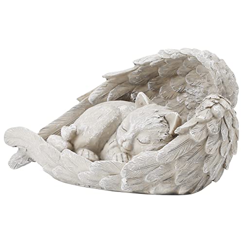 Camidy Pet Memorial Statue, Pet Loss Gifts, Pet Memorial Stone Tombstone Grave Maker Cat Sleeping in Angle Wing Statue Sympathy Gift Camidy Pet Memorial Statue, Pet Loss Gifts, Pet Memorial Stone Tombstone Grave Maker Cat Sleeping in Angle Wing Statue Sympathy Gift von Camidy