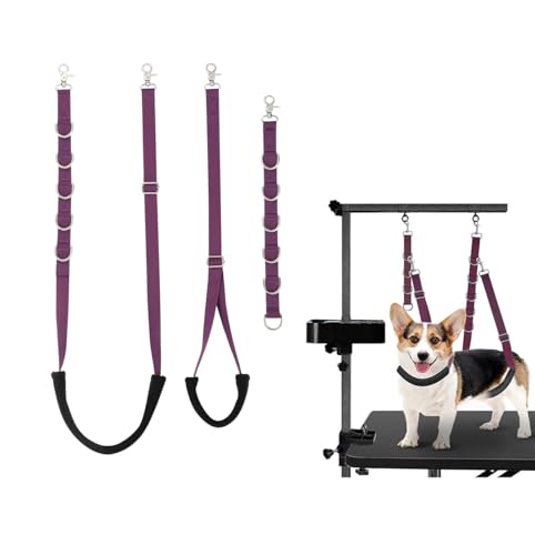 Camidy Pet Grooming Loops, 3er Set Pet Grooming Sling dehnbares Grooming Harness Pet Bathing Restraint Band mit D-Ringen für kleine mittlere Hunde Katzenwelpen Camidy Pet Grooming Loops, 3er Set Pet Grooming Sling dehnbares Grooming Harness Pet Bathing Restraint Band mit D-Ringen für kleine mittlere Hunde Katzenwelpen von Camidy