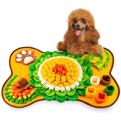 Camidy Snuffle Mat for Dogs Sniff Mat Slow Feeder Treat Mat Interactive Dog Puzzle Toys for Training and Stress Relief Encourages Natural Foraging Skills 17x25 von Camidy