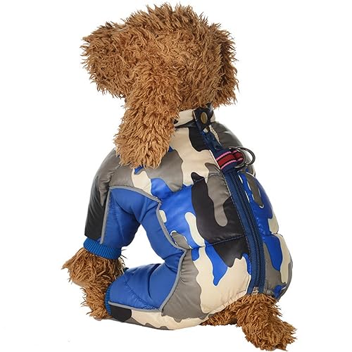 Camidy Warm Dog Winter Coat Dog Cold Weather Coats Windproof Fleece Lining Dog Jacket Dog Coat with Zip Closure for Small Medium Dogs von Camidy