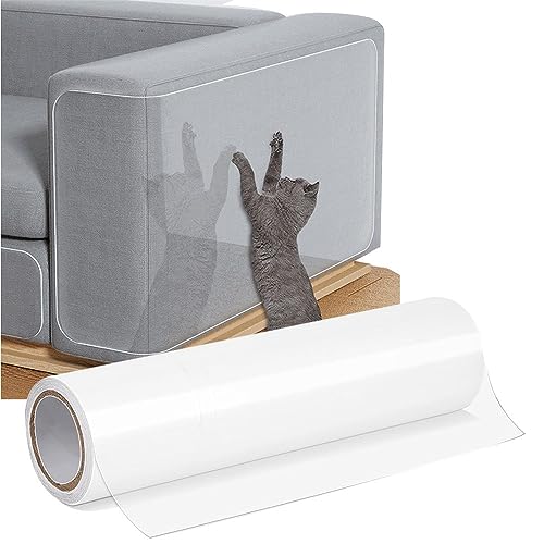 Camiraft Katze Kratzschutz Verbreitern 20cm*3m,Anti Kratz Folie,Sofa Transparent Kratzschutz Pad Möbelschoner Katze Möbelschutz Kratzpads für Möbel Couch Tür Wand Kratzabwehr von Katzen Hunde von Camiraft