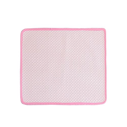 Camiraft Kühlmatte für Hund Katze Hundematte Sommer Kalte Unterlage Hundedecke für Haustier Waschbar Kühlpad Wasseranziehend Kühlkissen rutschfest Kühlbett，Rosa，30 * 30cm von Camiraft