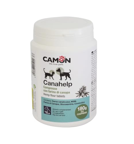 Camon - Canahelp 225 Tabletten mit Hanfmehl, Unterstützt das Wachstum und die Erhaltung der Gesundheit des gesamten Organismus Dank der Vorteile von Hanfmehl von Camon