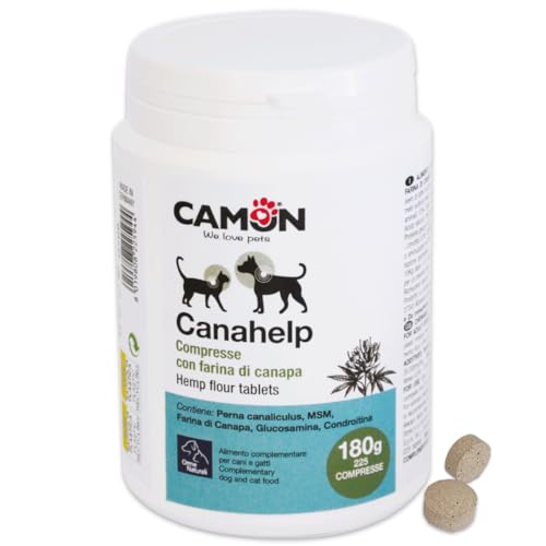 Camon - Canahelp 225 Tabletten mit Hanfmehl, unterstützt das Wachstum und die Gesundheitspflege des gesamten Organismus Dank der Vorteile von Hanfmehl von Camon