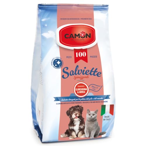Camon Chlorhexidin und Myrrhe Hygienetücher für Hunde – effektive Reinigung und Reinigung für Ihr Haustier. von Camon
