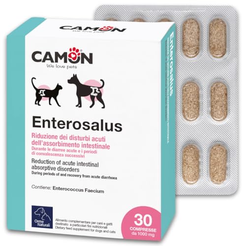 Camon Enterosalus Ergänzungsfuttermittel für Darmprobleme Hund und Katze 30 Tabletten von Camon