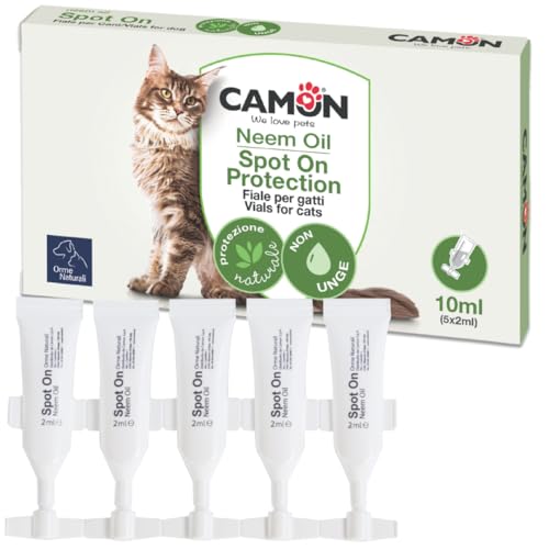 Camon - Spot-On Ampullen für Katzen mit Niemöl - G910 5 Ampullen 2,00 ml von Camon