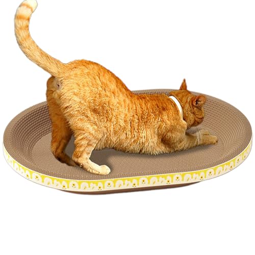 Kratzschale für Katzen | Katzen-Kratzmatte aus Pappe, Futternapf – Dicke, Kratzfeste Katzen-Kratzmatte aus Pappe zum Schutz von Möbeln von Campsie