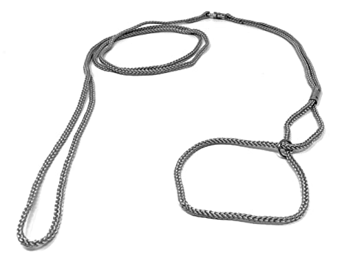ShowLeine Vorführleine für Hundeausstellung Ausstellungsleine Showleine Nylon für kleine mittelgroße und große Hunde grau 3mm x 120cm von Camtiac