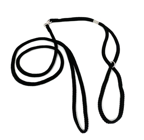 ShowLeine Vorführleine für Hundeausstellung Ausstellungsleine Showleine Nylon für kleine mittelgroße und große Hunde schwarz 7mm x 120cm von Camtiac