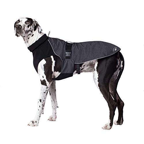 Canada Pooch Hundemantel, Expedition Coat, Expeditionsmantel, wasserabweisendes Obermaterial, weiches Fleecefutter, Grau, Größe 10 von Canada Pooch