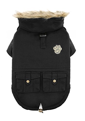 Canada Pooch Hundemantel, Alaskan Army Parka, Winterparka für Hunde, Schwarz, Größe 12 von Canada Pooch