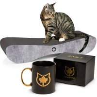 Canadian Cat Company Kratzbrett Kratzbrett Set Satellite 2.0 + Tasse grau/ schwarz von Canadian Cat Company