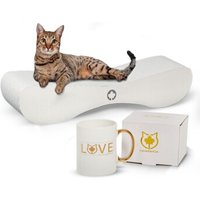 Canadian Cat Company Kratzbrett Kratzbrett Set Satellite 2.0 + Tasse weiß von Canadian Cat Company