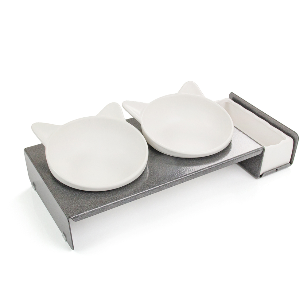 CanadianCat Company Futterbar Cat Diner - Metall: 2 x 250 ml, Ø 15 cm CanadianCat Company Futterbar Cat Diner - Metall: 2 x 250 ml, Ø 15 cm von Canadian Cat Company