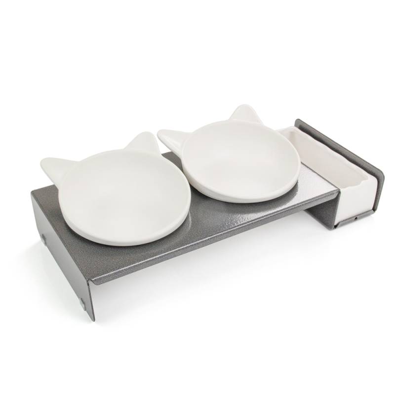 CanadianCat Company Futterbar Cat Diner - Metall: 2 x 250 ml, Ø 15 cm von Canadian Cat Company