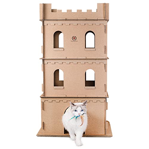 CanadianCat Company | Katzenburg XL aus Wellpappe für Katzen - das Spielhaus von CanadianCat Company