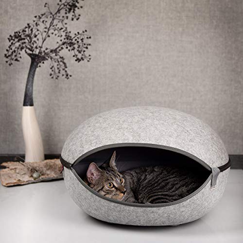 CanadianCat Company | Katzenhöhle, Katzenest in hellgrau - das Kuschelbett mit Stil von CanadianCat Company