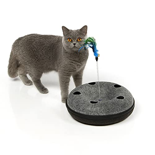 CanadianCat Company | Katzenspielzeug Intelligenz selbstbeschäftigung Sputnik, interaktives Spielzeug für Katzen, Futterspielzeug für Katzen | ca. 30 x 30 x 40 cm von CanadianCat Company