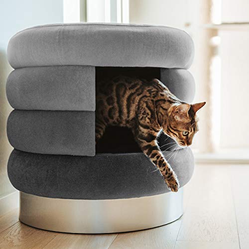 CanadianCat Company | Design Katzenhöhle Choupette | Grau | Katzenbett, Kuschelhöhle, Hocker für Katzen XL CanadianCat Company | Design Katzenhöhle Choupette | Grau | Katzenbett, Kuschelhöhle, Hocker für Katzen XL von CanadianCat Company