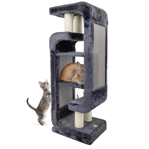 CanadianCat Company | Design Kratzbaum Steve - anthrazit | ca. 46 x 34 x 130 cm | Katzenmöbel, Kletterturm von CanadianCat Company