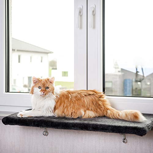 CanadianCat Company | Katzen Fensterliege groß Katzenbett Fensterbank - Snuggly Place - Large in anthrazit/dunkelgrau, Flauschiges Fensterbrett Katze waschbar, ca. 75 x 35 cm CanadianCat Company | Katzen Fensterliege groß Katzenbett Fensterbank - Snuggly Place - Large in anthrazit/dunkelgrau, Flauschiges Fensterbrett Katze waschbar, ca. 75 x 35 cm von CanadianCat Company