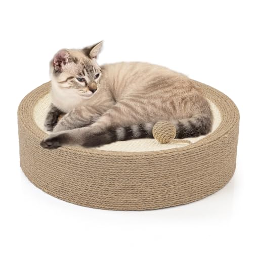 CanadianCat Company | Katzen Kratzlounge PADY - Kratzpad, Katzenbett aus Sisal, rund | ca. 40 x 40 x 10 cm von CanadianCat Company